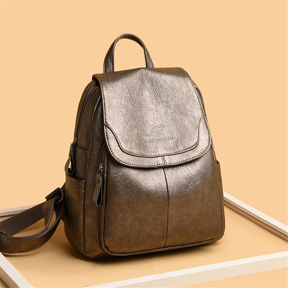 Elegant PU Leather Backpack