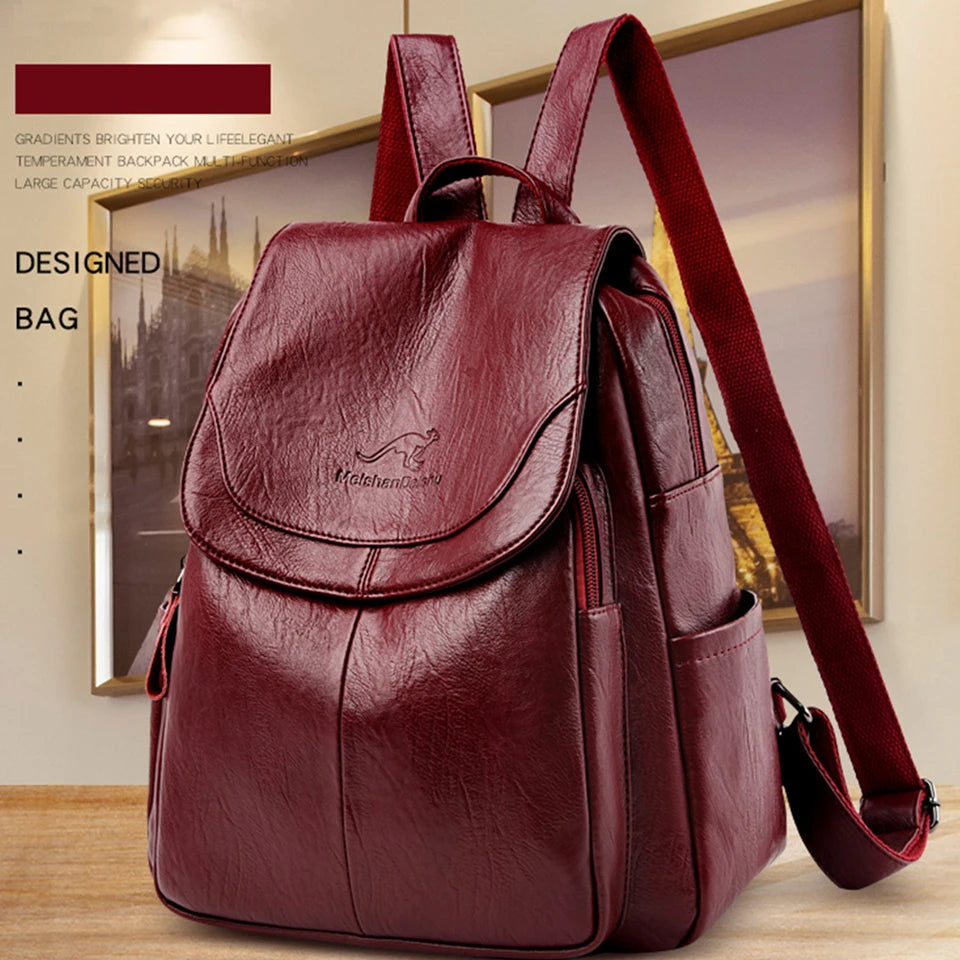 Elegant PU Leather Backpack