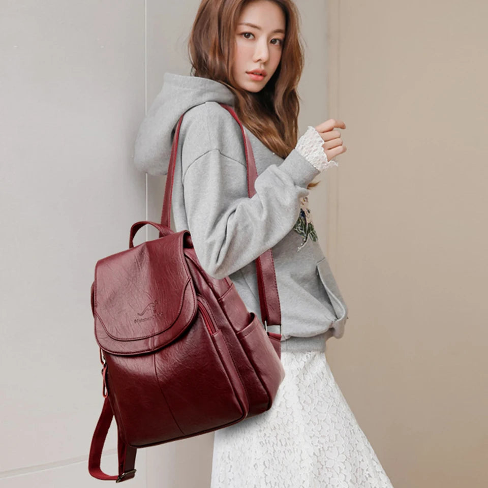 Elegant PU Leather Backpack