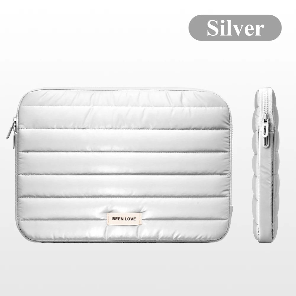 13/14 Inch Puffy Laptop Sleeve – Soft Fashion Notebook Case for MacBook Air & iPad Pro