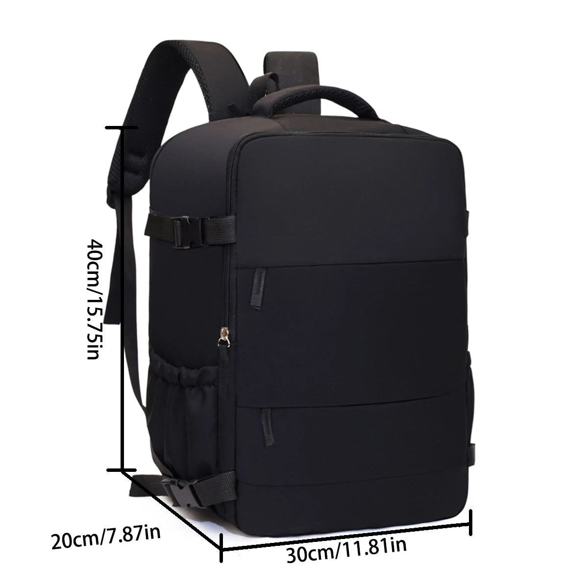 Waterproof Unisex Oxford Backpack – Dual Zipper Travel Bag