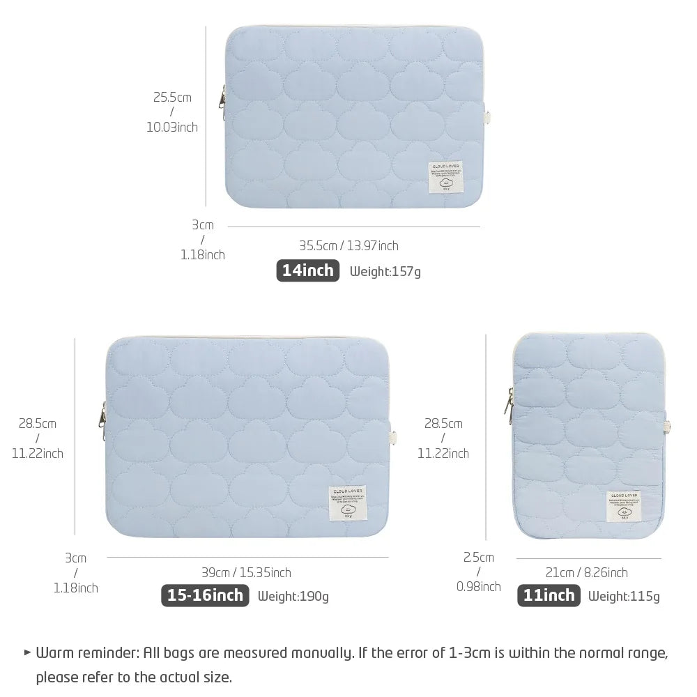 Cute Laptop Sleeves for 13.3–15.6 Inch MacBook & Tablet – Stylish Sleeve Bag