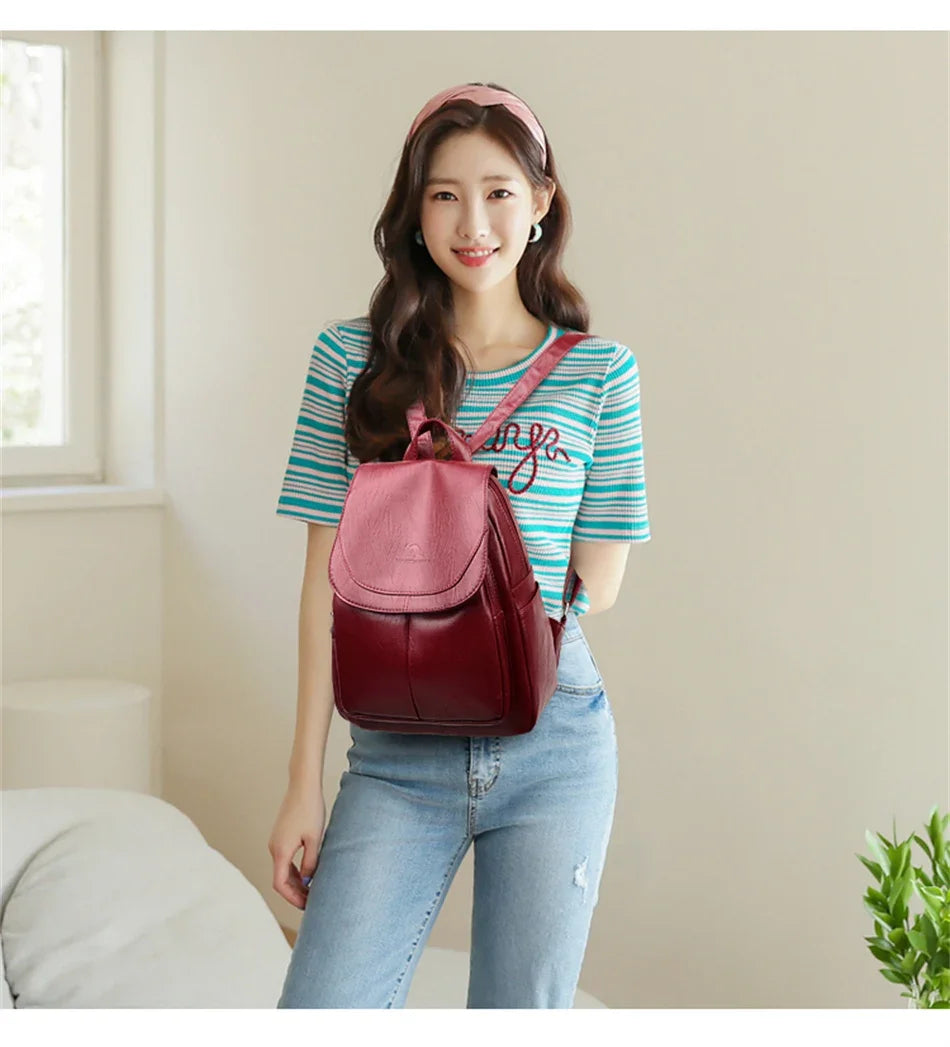Elegant PU Leather Backpack