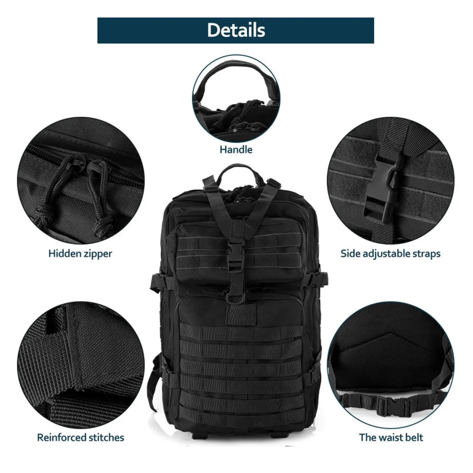 25L-50L Waterproof Tactical Backpack