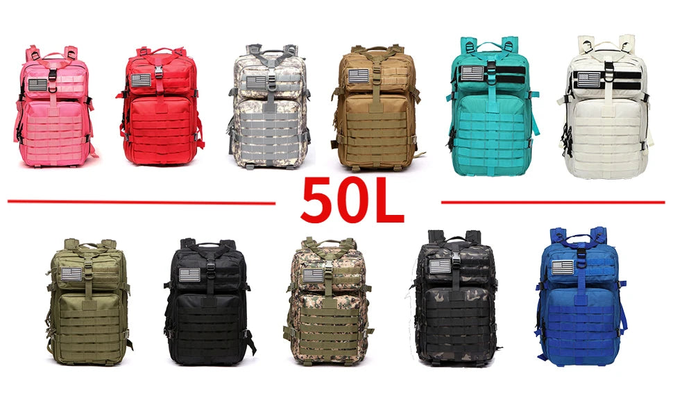 25L-50L Waterproof Tactical Backpack