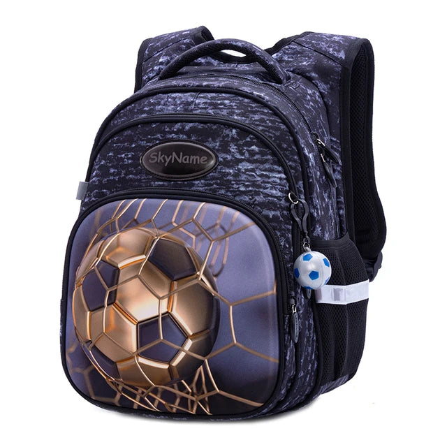 3D Football Kids School Backpack