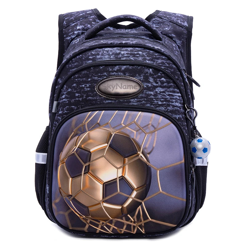 3D Football Kids School Backpack