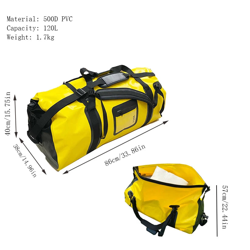 40L-120L Waterproof Motorcycle Tail Duffle Bag