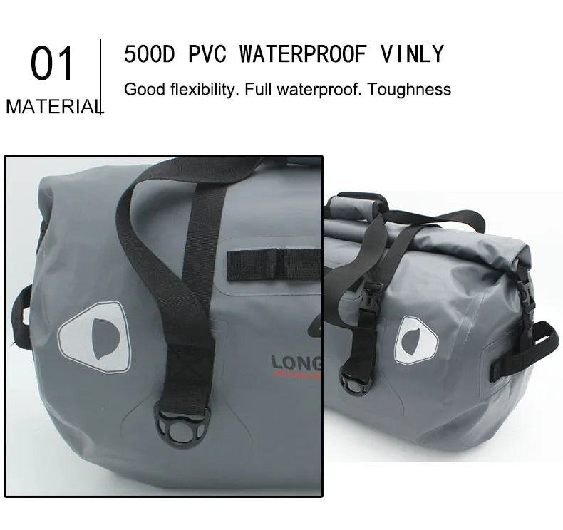 40L-120L Waterproof Motorcycle Tail Duffle Bag