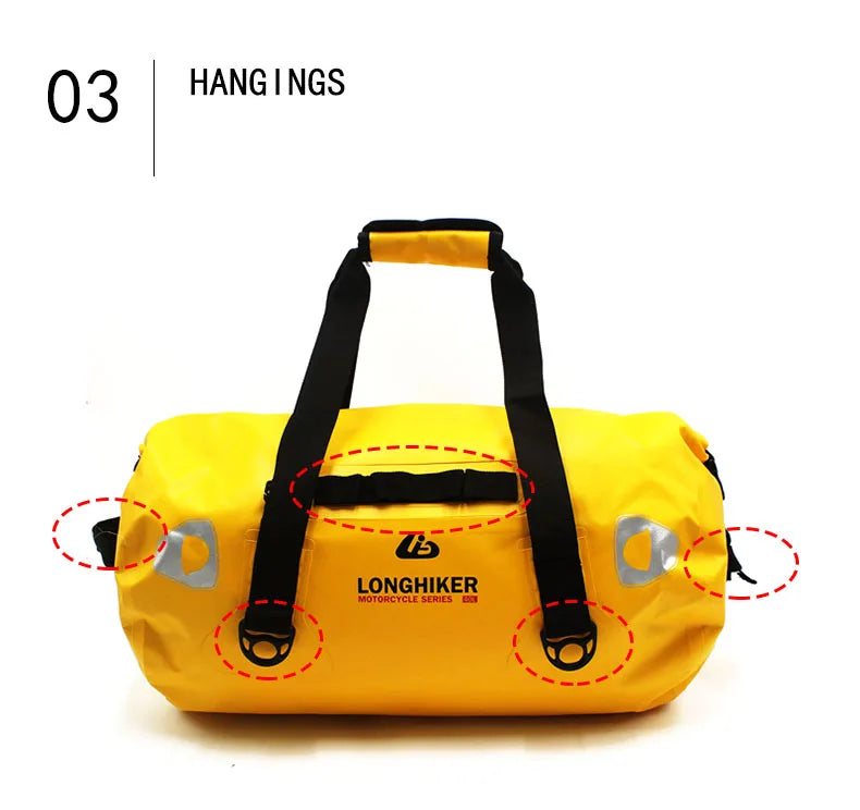 40L-120L Waterproof Motorcycle Tail Duffle Bag