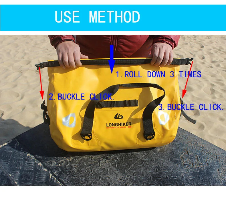 40L-120L Waterproof Motorcycle Tail Duffle Bag