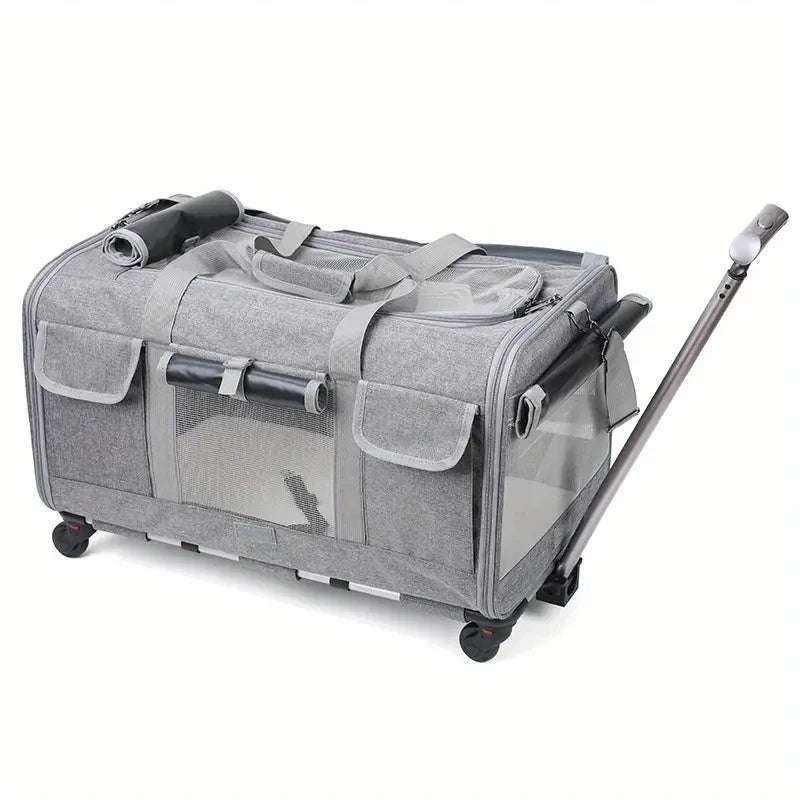 Detachable Pet Carrier Trolley – Extra Large Foldable Travel Bag