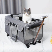 Detachable Pet Carrier Trolley – Extra Large Foldable Travel Bag