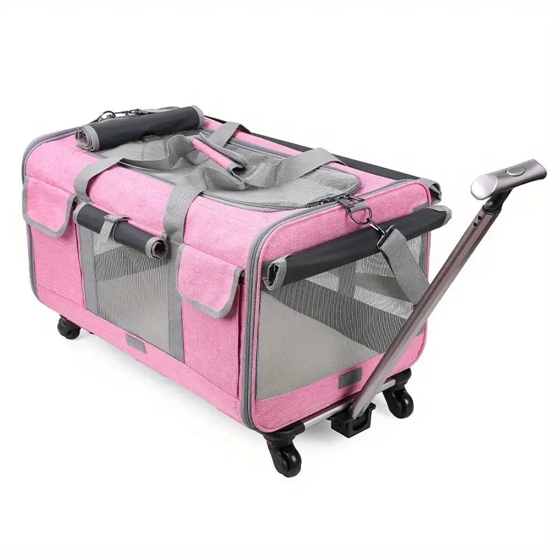 Detachable Pet Carrier Trolley – Extra Large Foldable Travel Bag