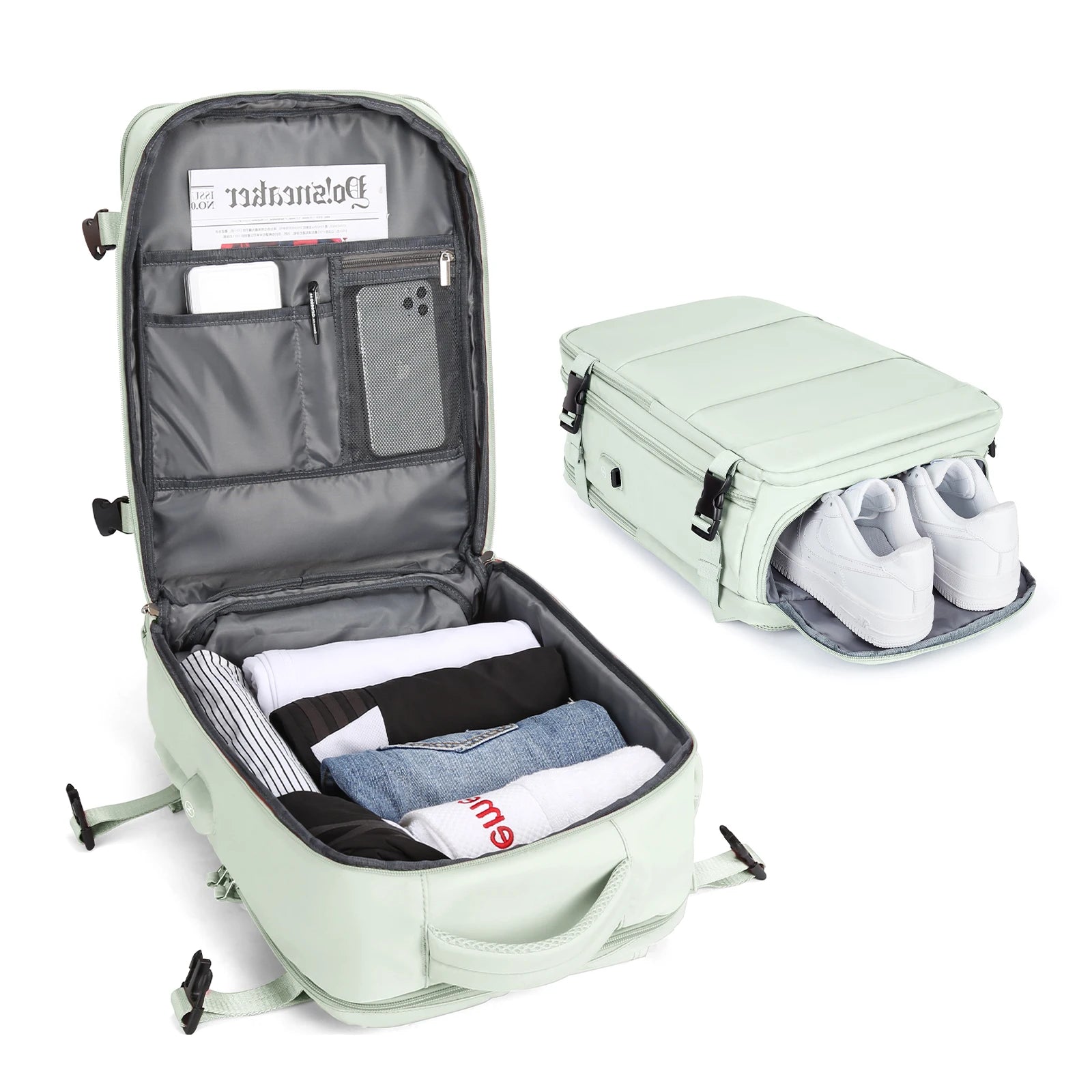 Wizz Air Cabin Backpack 40x30x20 – Large Capacity Waterproof Travel Laptop Backpack