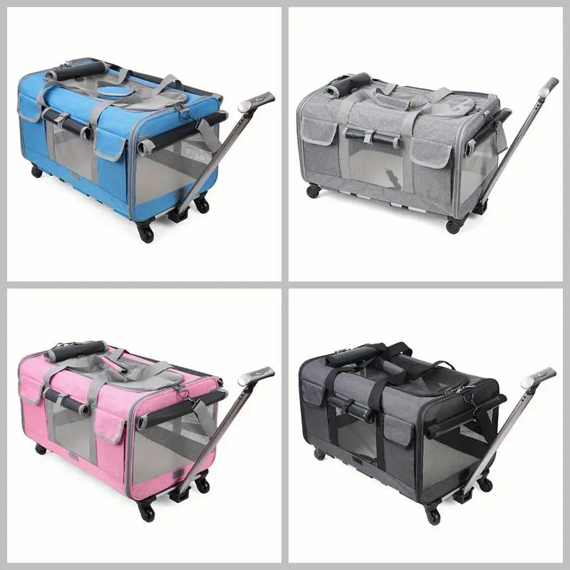 Detachable Pet Carrier Trolley – Extra Large Foldable Travel Bag
