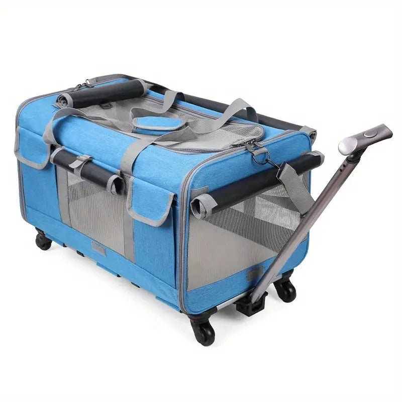 Detachable Pet Carrier Trolley – Extra Large Foldable Travel Bag