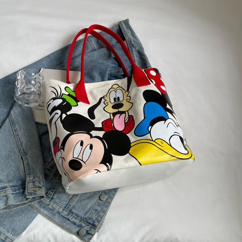 Mickey Snoopy Tote Bag – Large Capacity Shoulder Bag for Moms