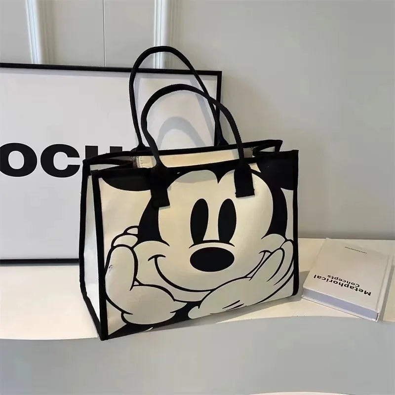 Mickey Snoopy Tote Bag – Large Capacity Shoulder Bag for Moms