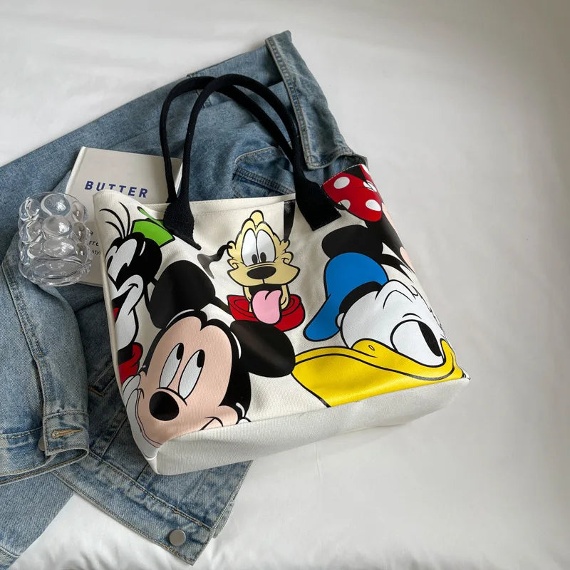 Mickey Snoopy Tote Bag – Large Capacity Shoulder Bag for Moms