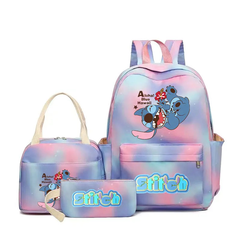 Anime Stitch 3PC Backpack Set