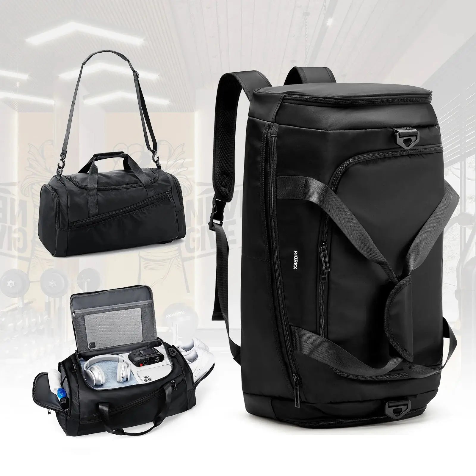 Black Travel Duffle Bag
