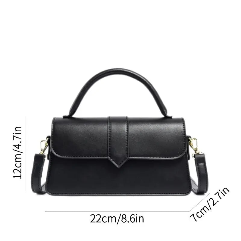 Black Vintage Crossbody Satchel