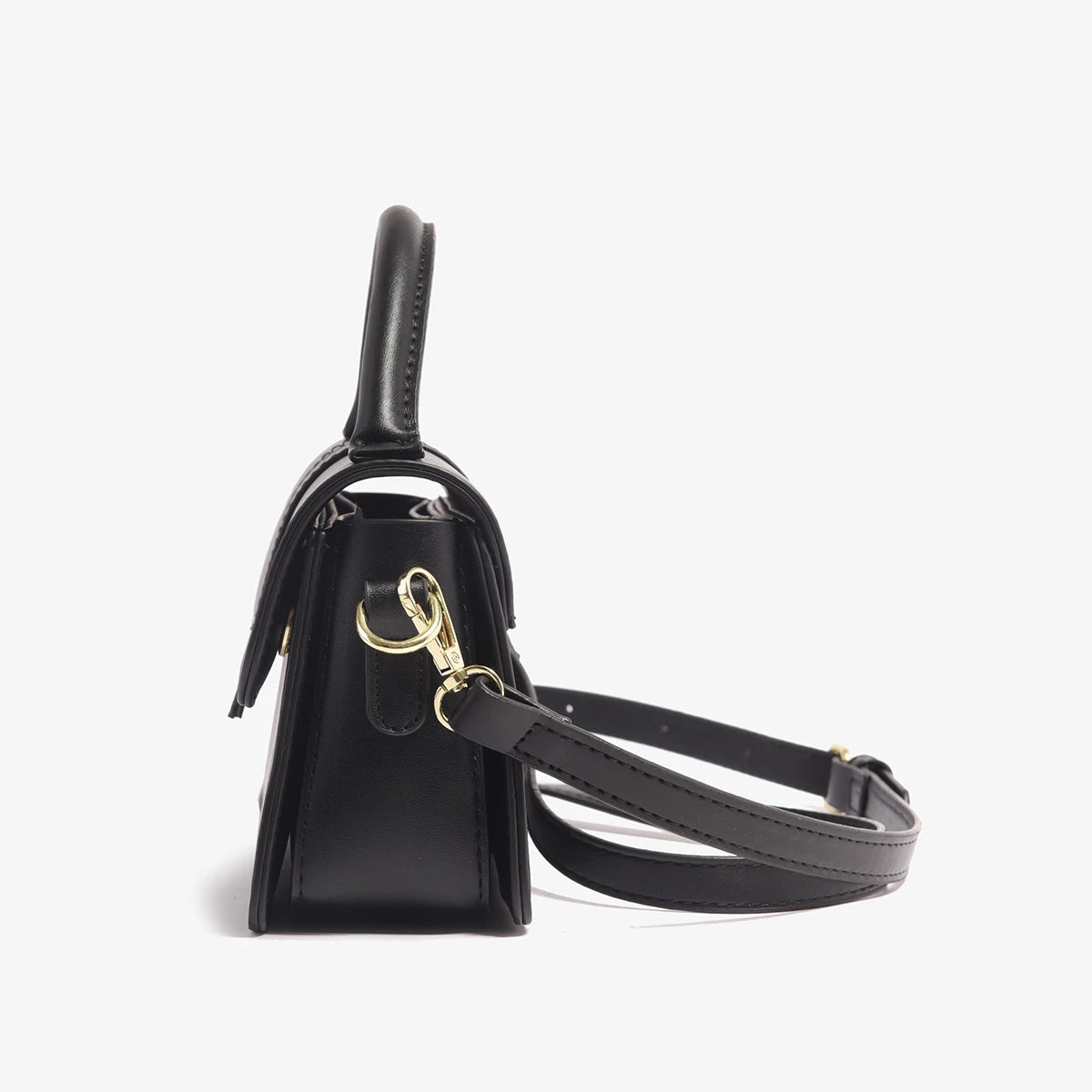 Black Vintage Crossbody Satchel