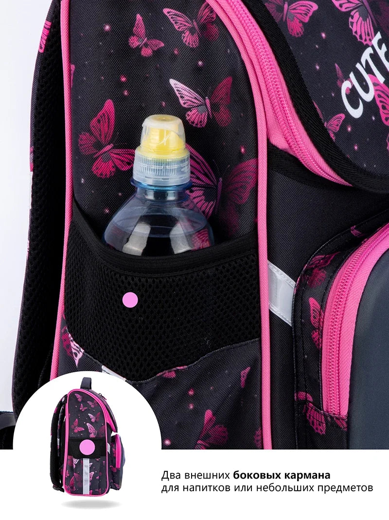 Cartoon Cat Orthopedic School Backpack
