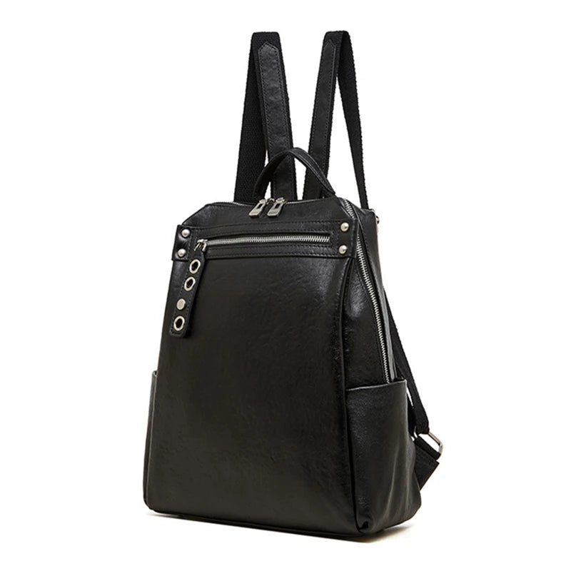 Classic Leather College Backpack