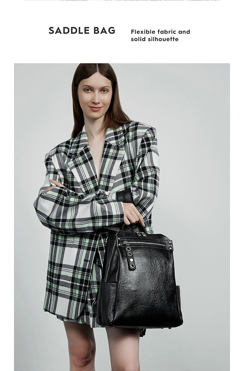 Classic Leather College Backpack