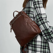 Classic Leather College Backpack