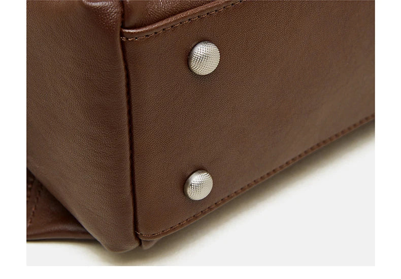 Classic Leather College Backpack