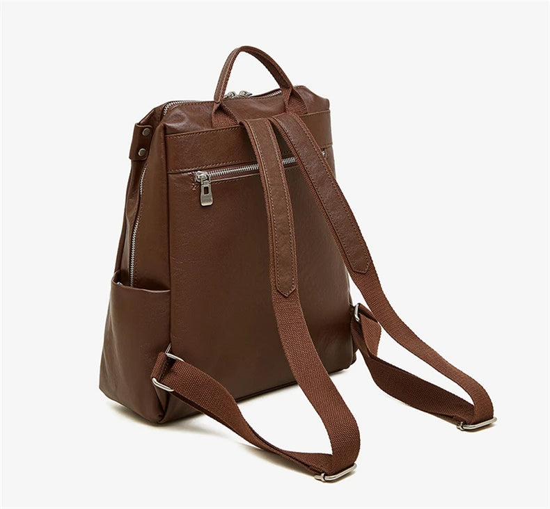 Classic Leather College Backpack