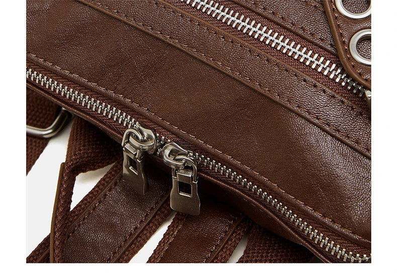 Classic Leather College Backpack