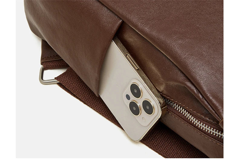 Classic Leather College Backpack