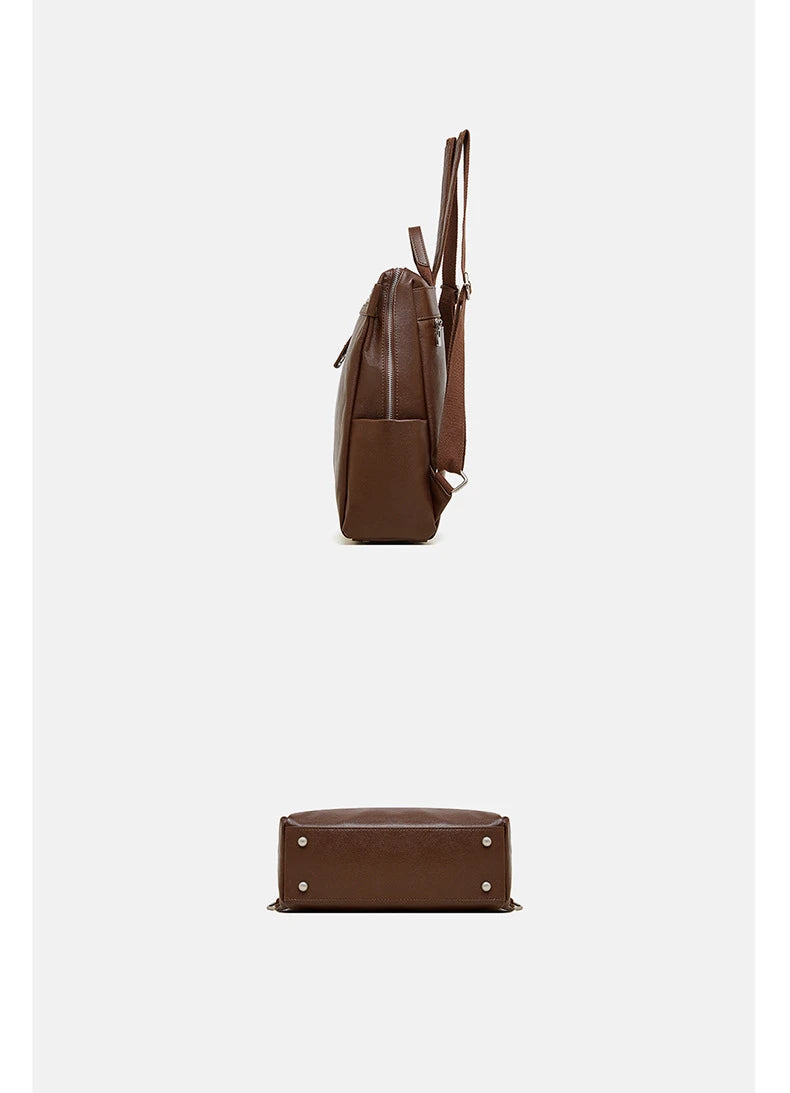 Classic Leather College Backpack