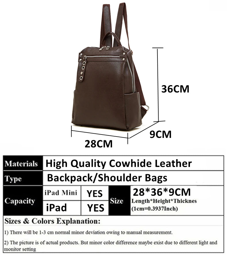 Classic Leather College Backpack