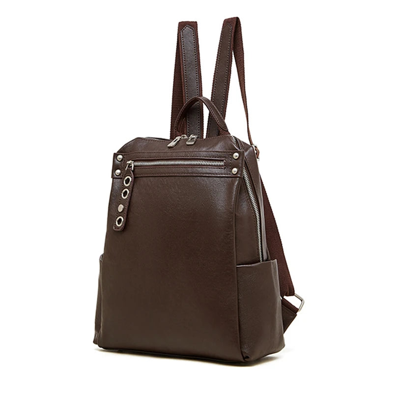 Classic Leather College Backpack