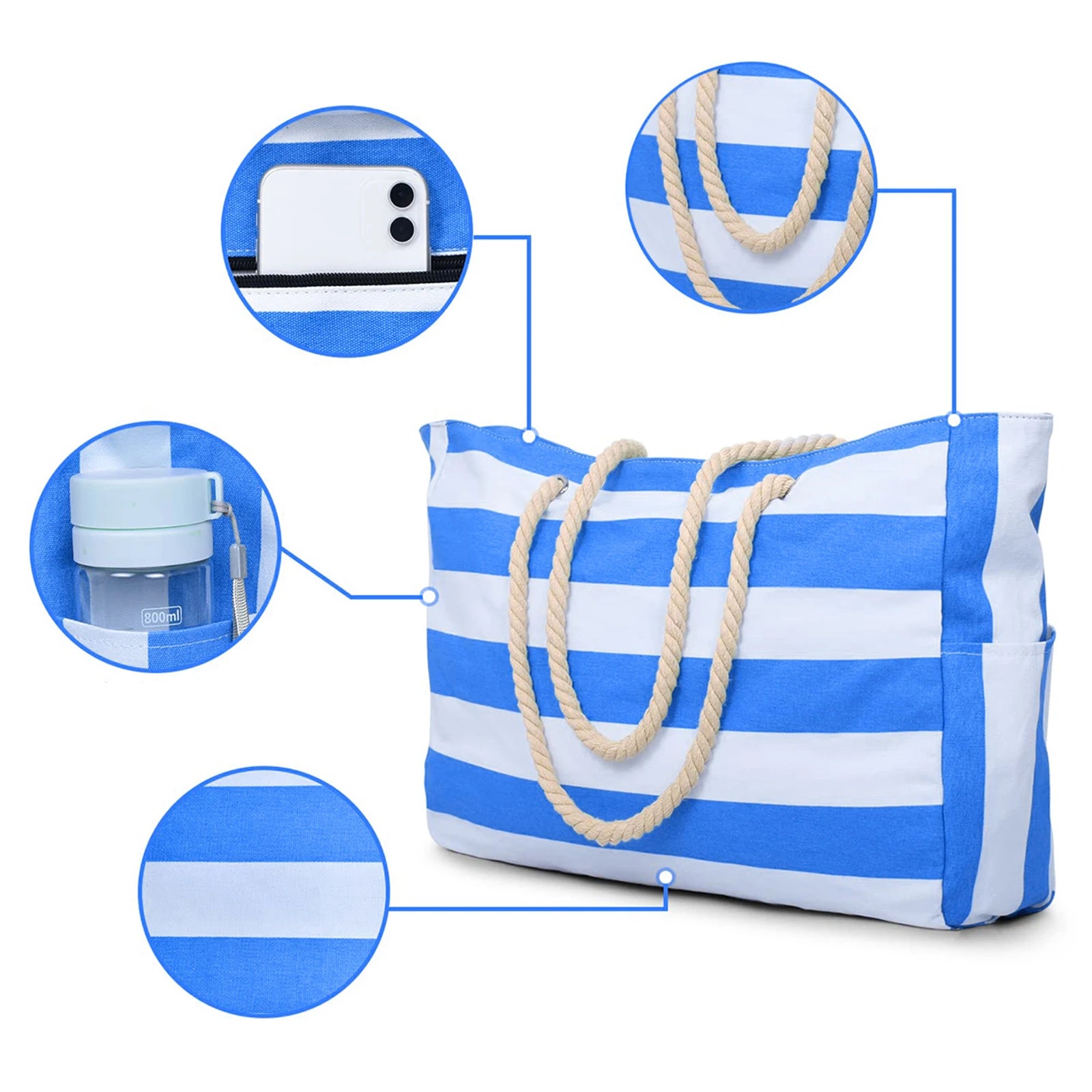 Compact Foldable Tote Shoulder Bag