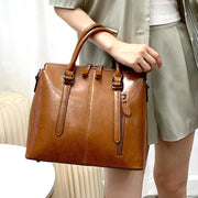 Cowhide Shoulder Crossbody Tote
