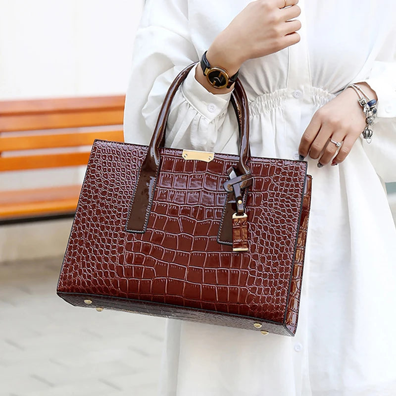 Croc Pattern Handbag