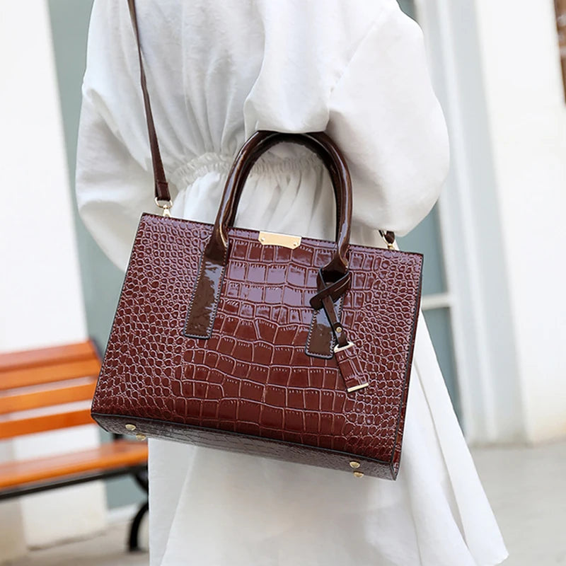 Croc Pattern Handbag