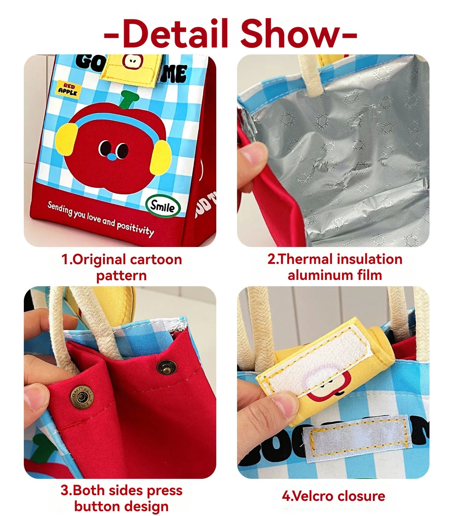 Cute Cartoon Bento Lunch Bag