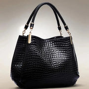 Elegant Crocodile Print Handbag