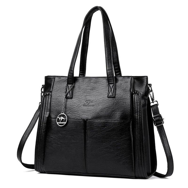 Elegant Leather Shoulder Sac Tote