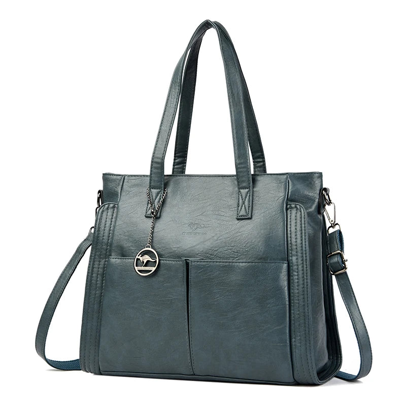 Elegant Leather Shoulder Sac Tote