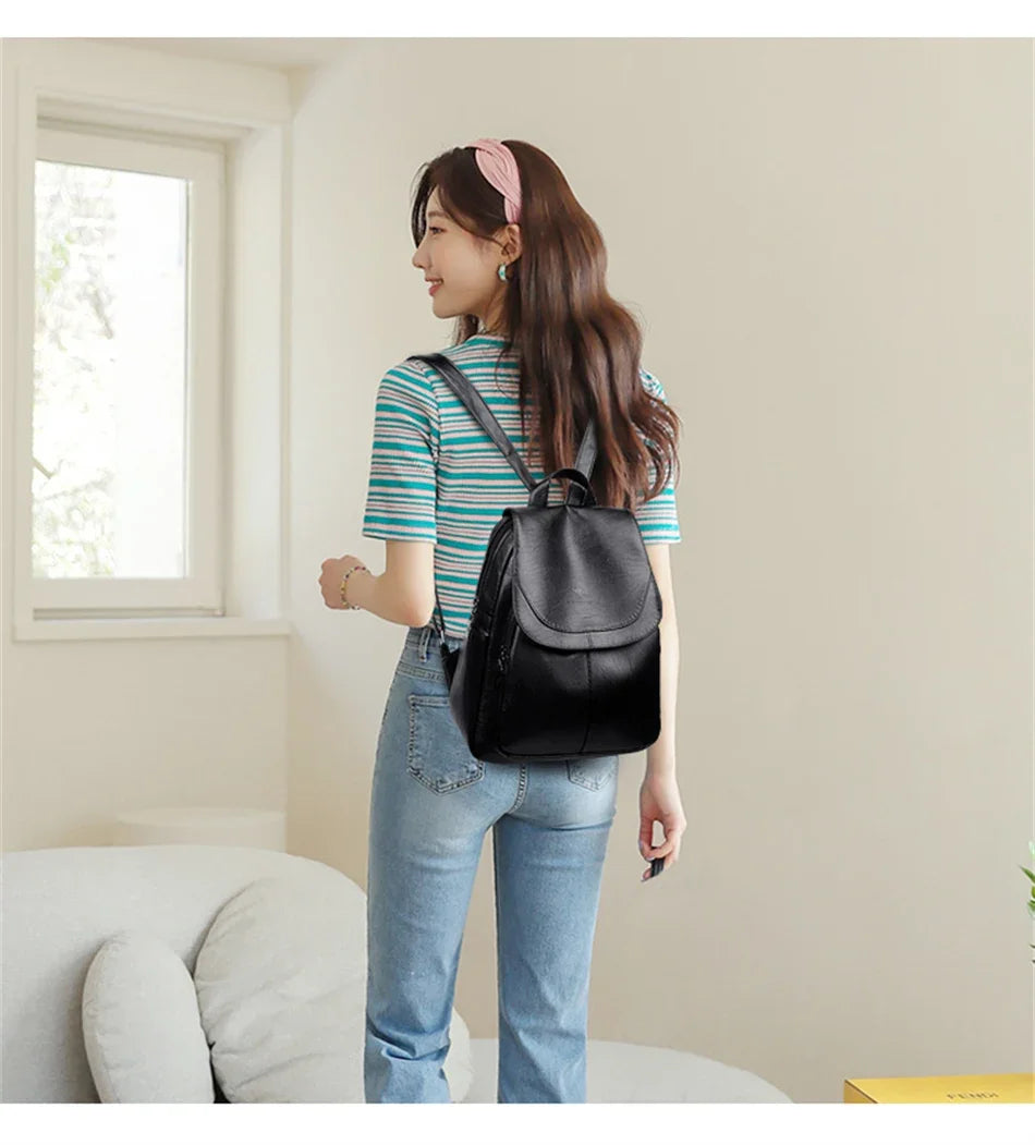Elegant PU Leather Backpack