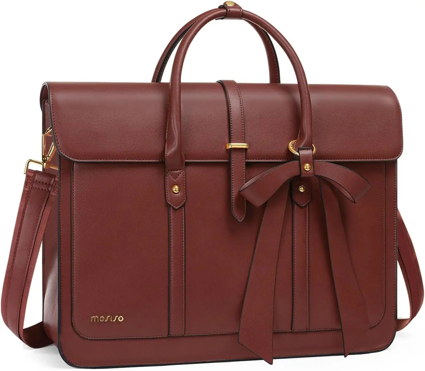 Elegant PU Leather Laptop Tote
