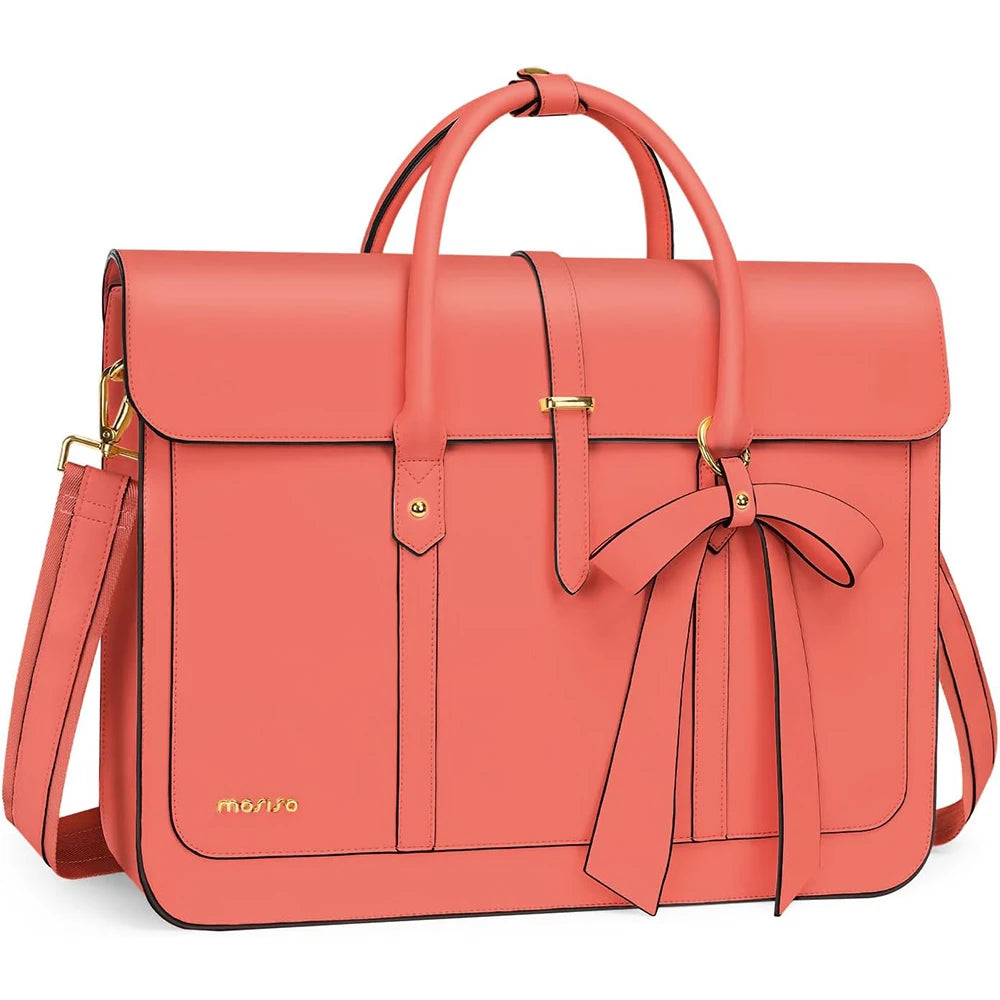 Elegant PU Leather Laptop Tote